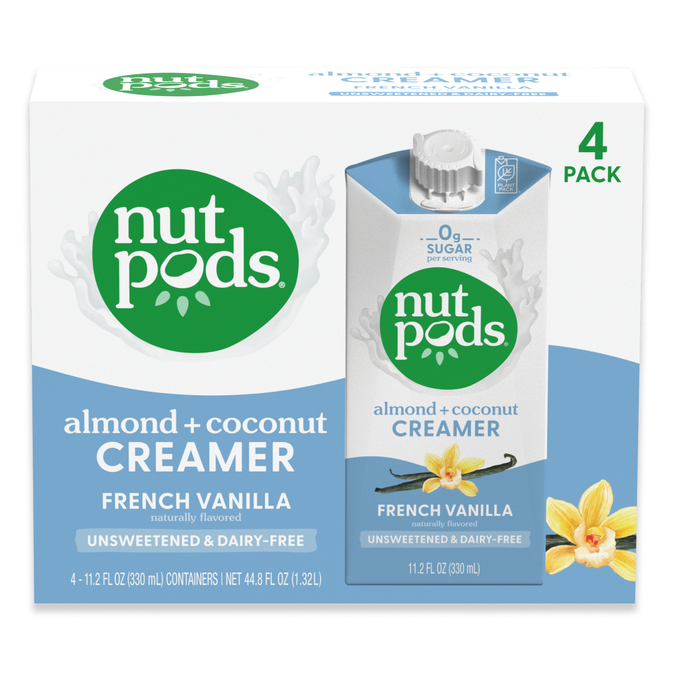 Unsweetened Almond and Coconut French Vanilla Creamer 4 Pack