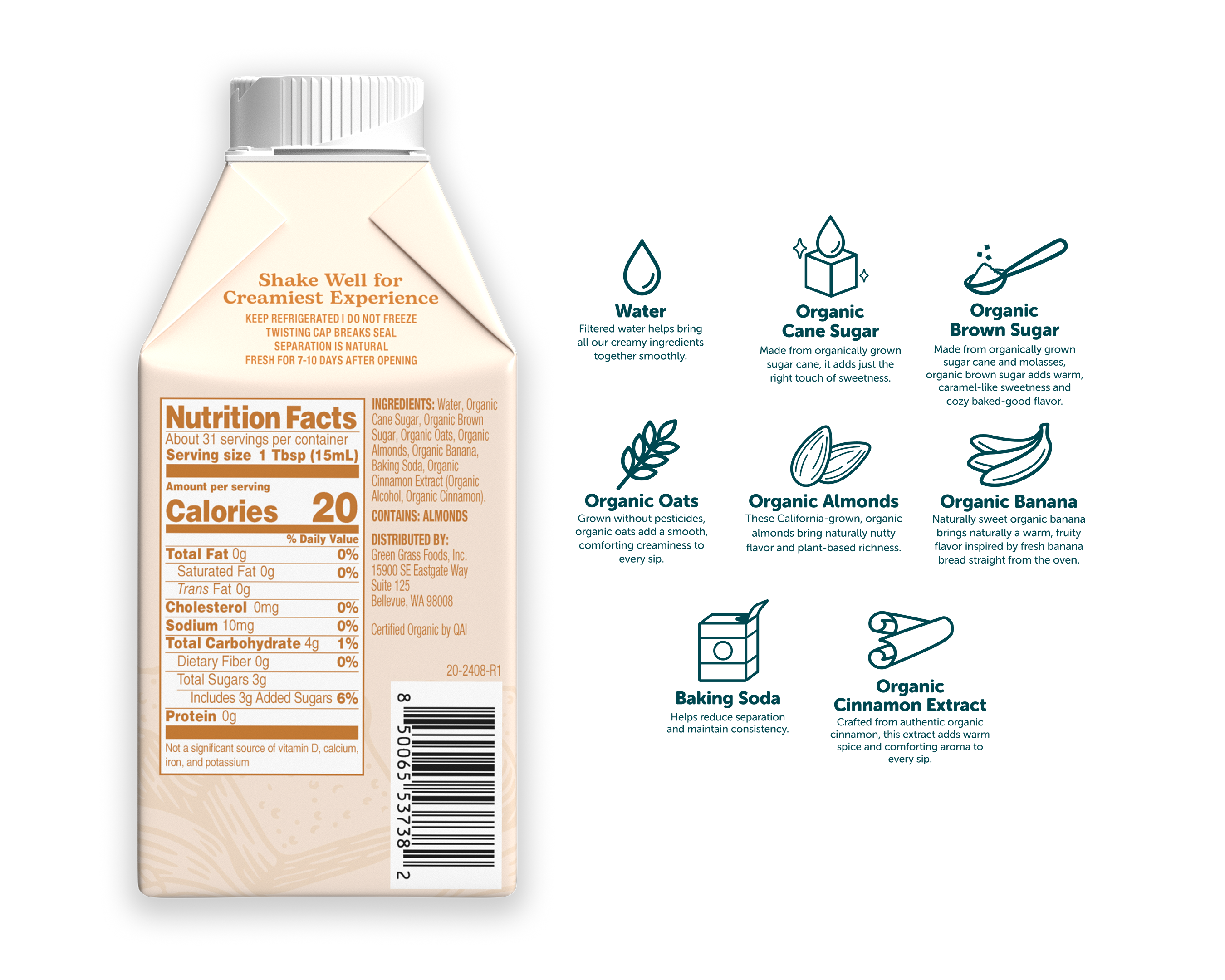 Organic Simply Banana Bread Latte