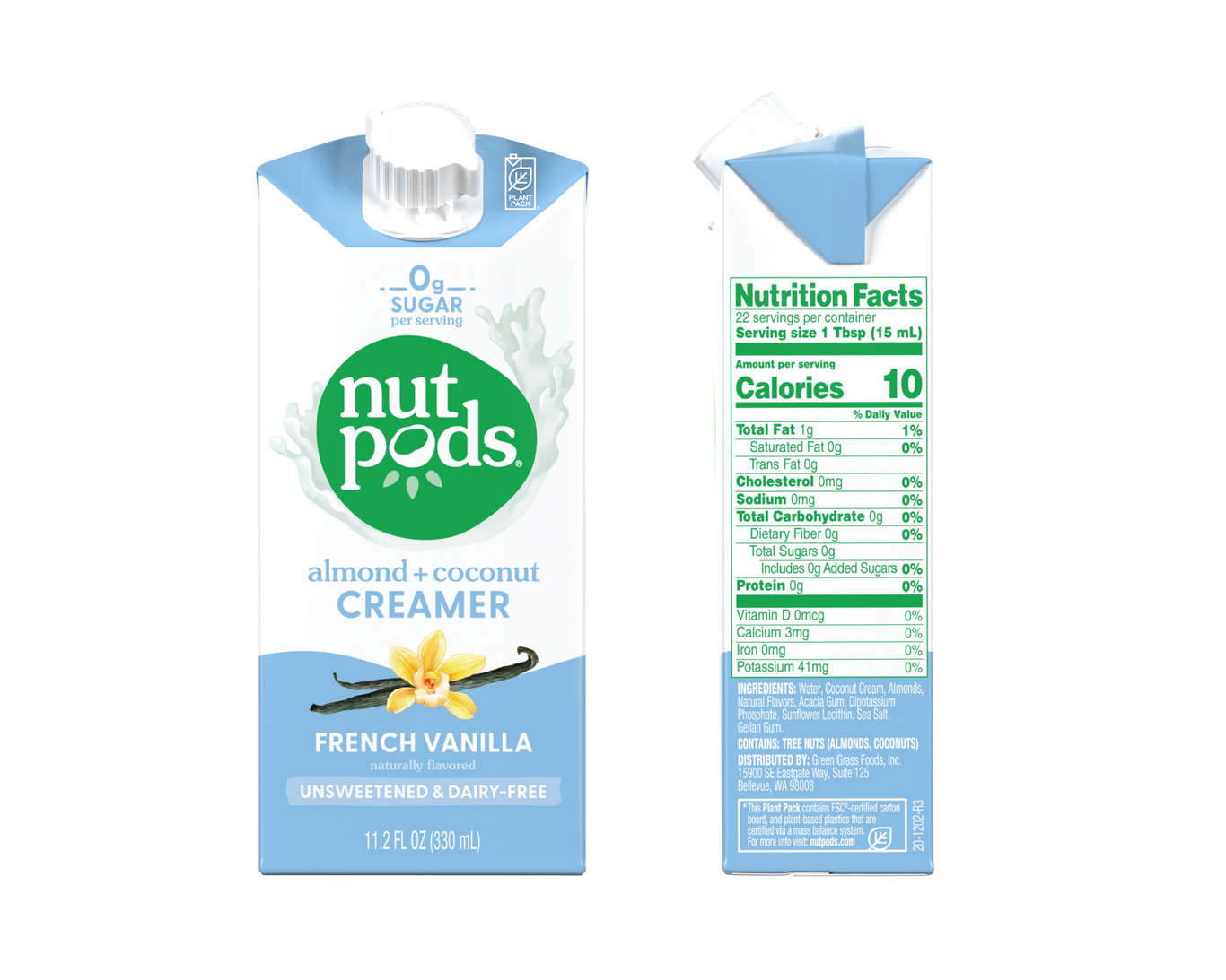 Non Dairy Liquid Coffee Creamer Variety Pack: Includes Four 11.2 oz Nutpods  Unsweetened Almond Milk Sugar Free Creamer and Handheld Milk Frother