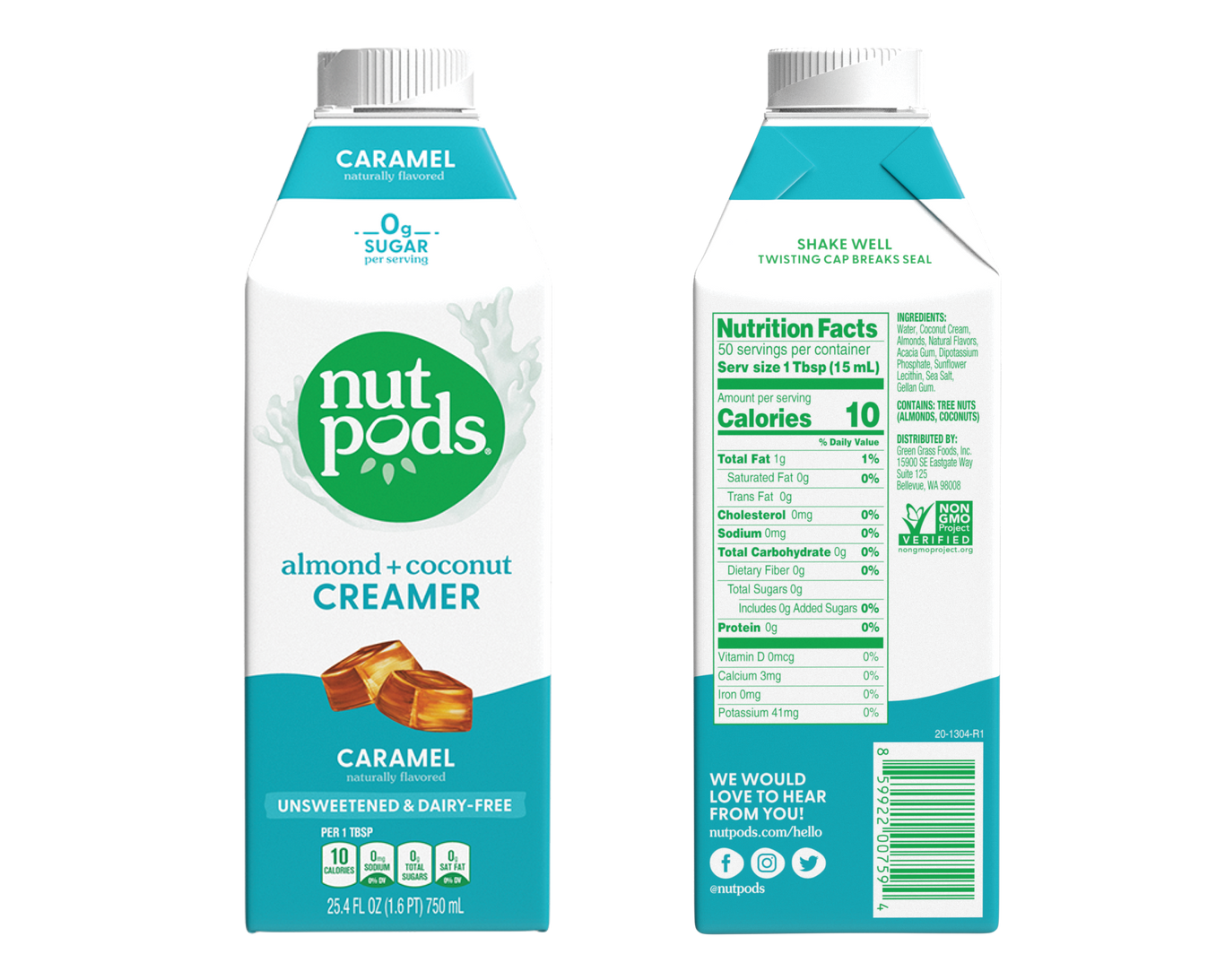 nutpods unsweetened dairy free coffee creamer (french vanilla) Whole30