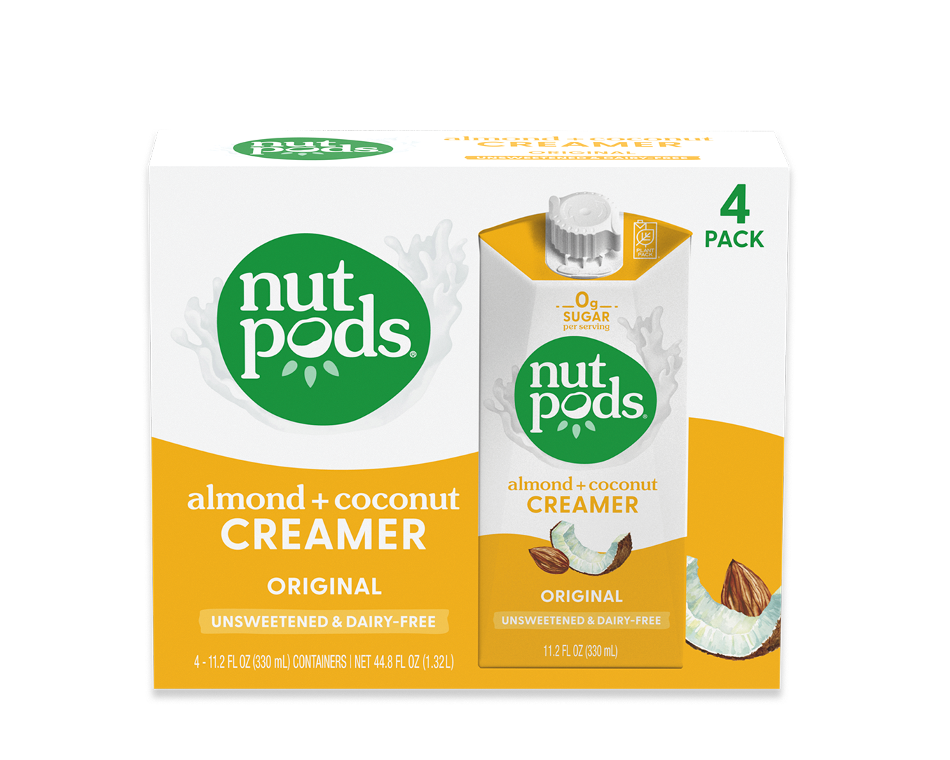nutpods Original unsweetened dairy free coffee creamer Whole30 / Paleo / Keto / Vegan / Sugar